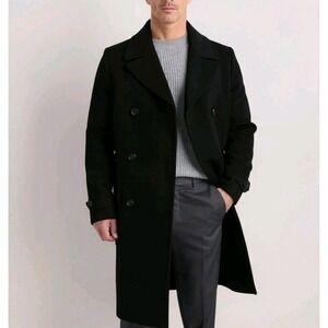 NWOT Quince‎ Men's M Wool Cashmere Double-Breasted Officer Topcoat Quiet Luxury